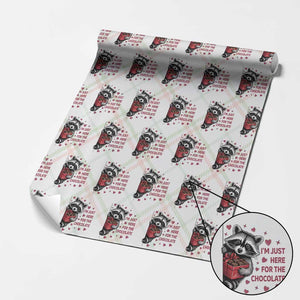 Valentine Racoon Trash Panda Wrapping Paper Roll I'm Just Here For The Chocolate TS14 Christmas Plaid Print Your Wear