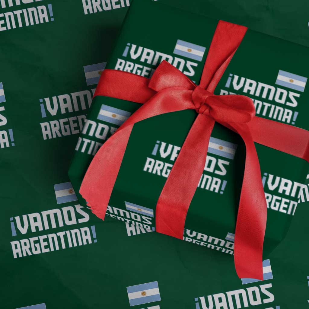 Vamos Argentina Wrapping Paper Roll Sol De May Argentinian Flag National Pride