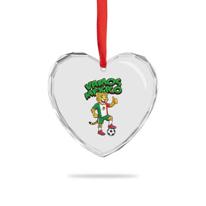 Vamos Mexico Fierce Leopard Heart Crystal Glass Ornament Soccer 2026 Fan Gift TS12 Print Your Wear