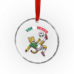 Vamos Mexico Fierce Leopard Soccer 2026 Crystal Glass Ornament Mexican Fan Gift TS12 Print Your Wear