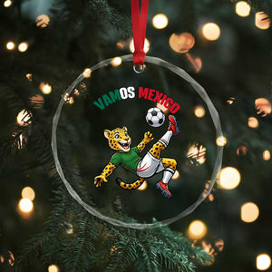 Vamos Mexico Fierce Leopard Soccer 2026 Crystal Glass Ornament Mexican Fan Gift TS12 Print Your Wear