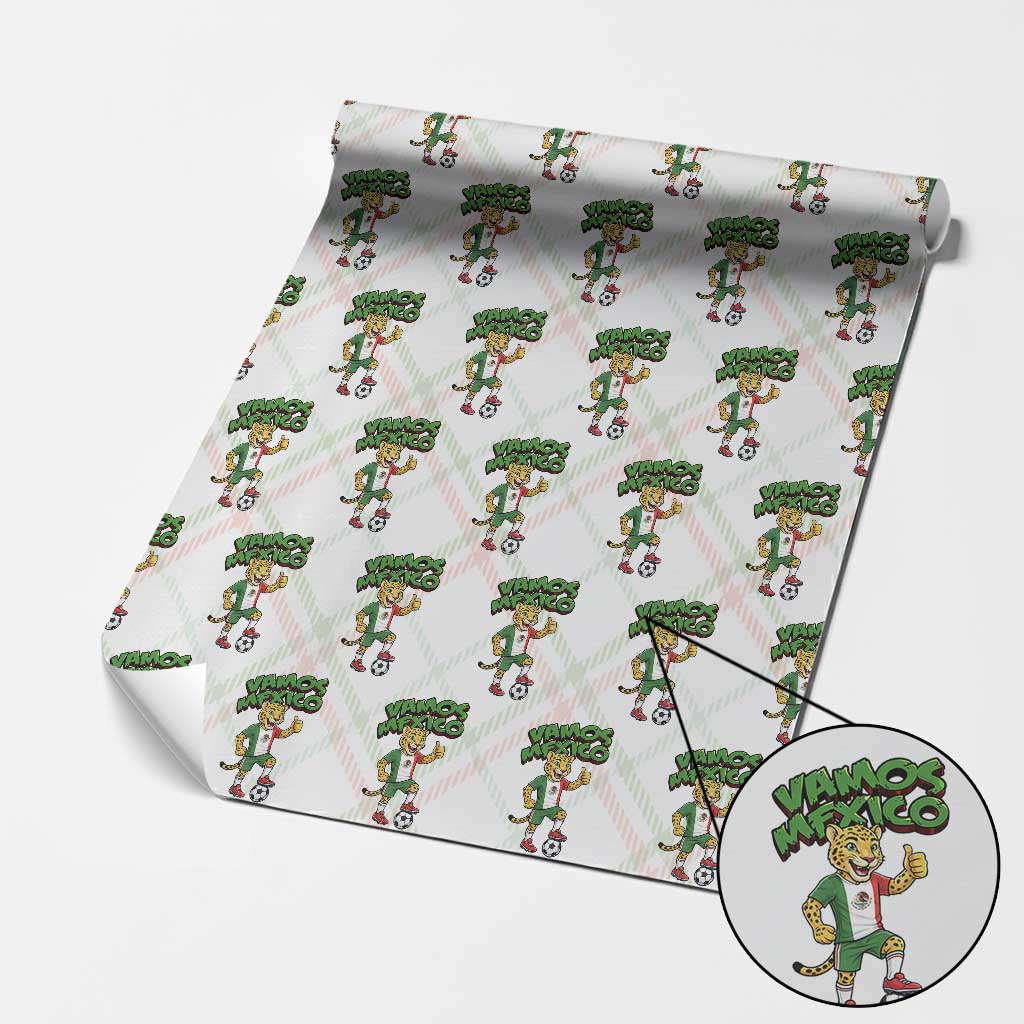 Vamos Mexico Fierce Leopard Wrapping Paper Roll Soccer 2026 Fan Gift TS12 Christmas Plaid Print Your Wear