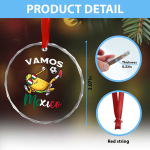 Vamos Mexico Taco Playing Soccer Crystal Glass Ornament Mexican Fan Gift TS12 Print Your Wear