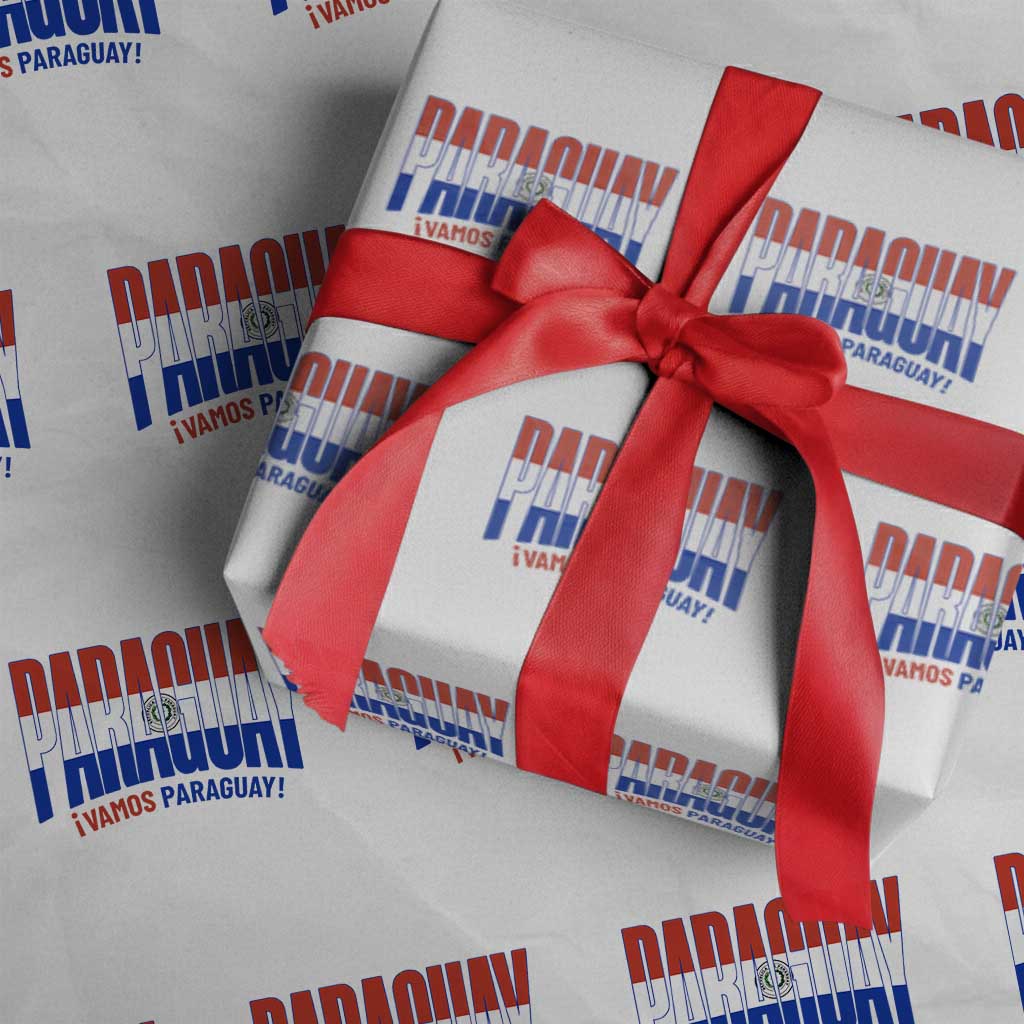 Vamos Paraguay Long Live Soccer Cheer Wrapping Paper Roll Patriotic Paraguaya Futbol Football Fans Pride TS02 White Print Your Wear