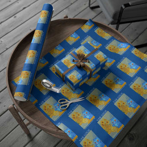 Van Gogh Kpop Fan Wrapping Paper Roll Blue Tiger Vintage Art Sunflower Cat TS10 Blue Print Your Wear