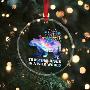 VBS 2025 Adventure Bear Crystal Glass Ornament Trusting Jesus In A Wild World Northen Lights TS02 Print Your Wear