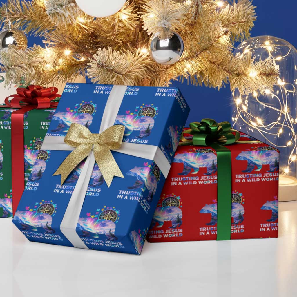 VBS 2025 Adventure Bear Wrapping Paper Roll Trusting Jesus In A Wild World Northen Lights TS02 Print Your Wear