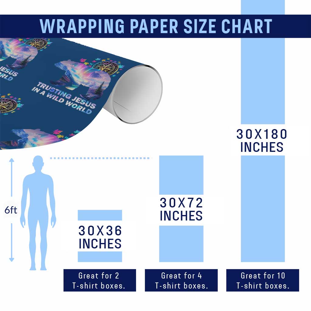 VBS 2025 Adventure Bear Wrapping Paper Roll Trusting Jesus In A Wild World Northen Lights TS02 Print Your Wear