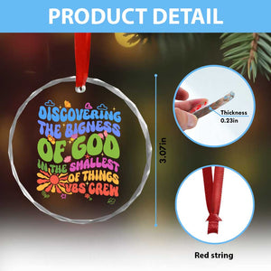 VBS 2025 Crystal Glass Ornament Discovering The Bigness Of God In The Smallest Of Things Retro Groovy TS02 Print Your Wear