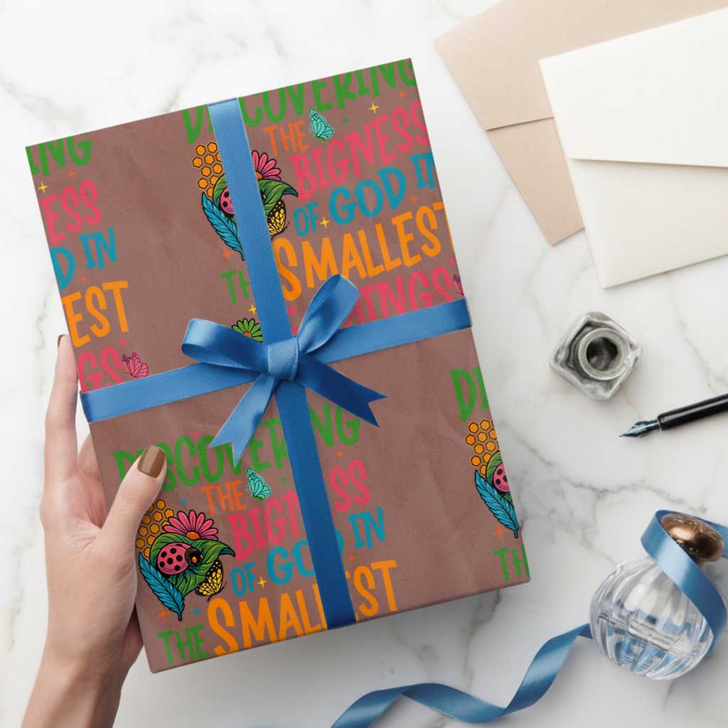 VBS 2025 Insects Adventure Wrapping Paper Roll Discovering the Bigness of God in the Smallest of Things TS02 Mocha Print Your Wear