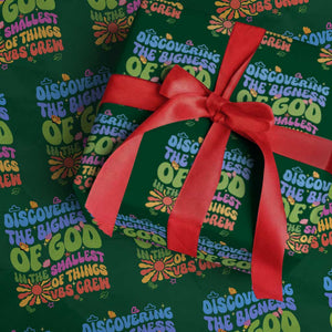 VBS 2025 Wrapping Paper Roll Discovering The Bigness Of God In The Smallest Of Things Retro Groovy TS02 Green Print Your Wear