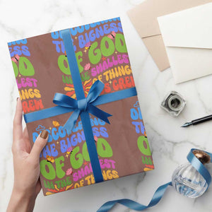 VBS 2025 Wrapping Paper Roll Discovering The Bigness Of God In The Smallest Of Things Retro Groovy TS02 Mocha Print Your Wear