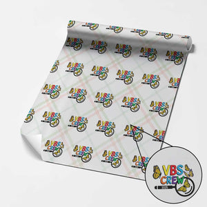 VBS 2025 Wrapping Paper Roll Magnified Vacation Bible School Butterfly VBS Team TS02 Christmas Plaid Print Your Wear
