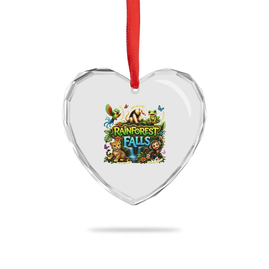 VBS 2026 Heart Crystal Glass Ornament Rainforest Falls Exploring The Nature of God VBS 2026 TS10 Print Your Wear