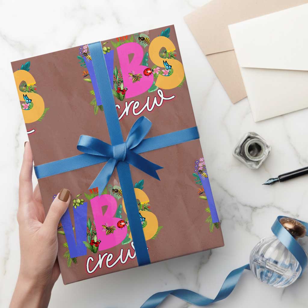 VBS Crew 2025 Wrapping Paper Roll Magninfied Vacation Bible School Adventure TS02 Mocha Print Your Wear