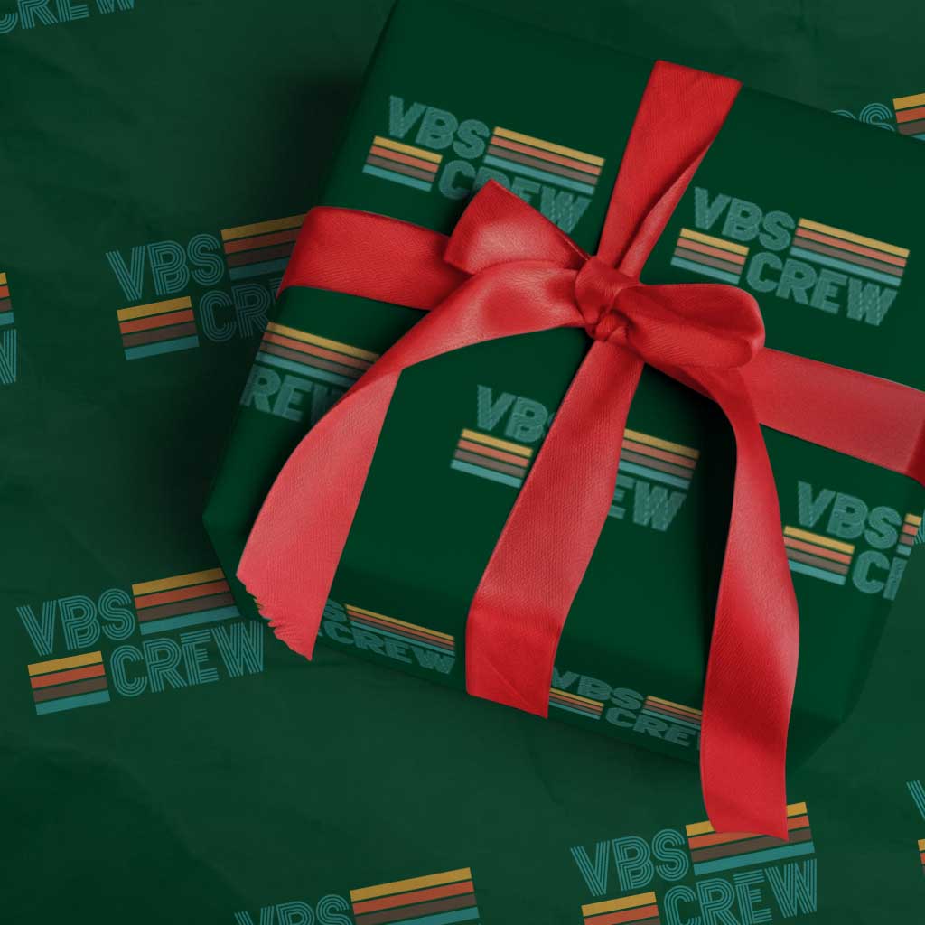 VBS Crew Wrapping Paper Roll Vacation Bible School Church Camp Retro Vintage TS10 Green Print Your Wear