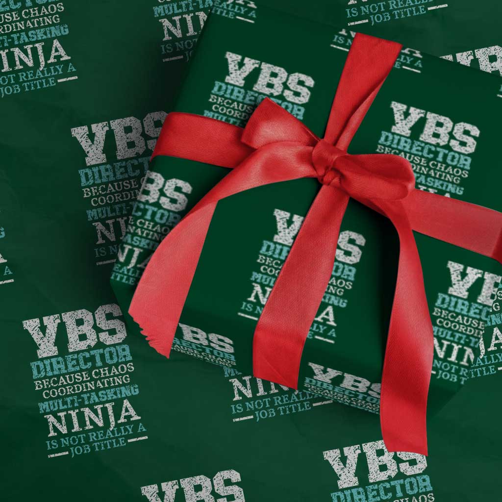 VBS Director Wrapping Paper Roll Vacation Bible School Christian Teacher TS02 Green Print Your Wear