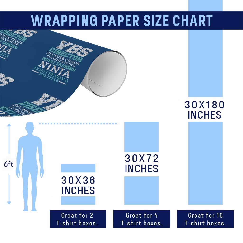 VBS Director Wrapping Paper Roll Vacation Bible School Christian Teacher TS02 Print Your Wear