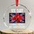 VE Day 80th Anniversary Crystal Glass Ornament 2025 Celebration Union Flag Poppies WWII Remembrance - Print Your Wear