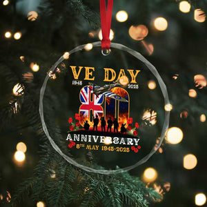 VE Day 80th Anniversary Crystal Glass Ornament 2025 Celebration Union Flag WWII Remembrance TS02 Print Your Wear