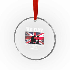 VE Day 80th Anniversary Crystal Glass Ornament Victory in Europe Union Flag WWII Remembrance TS02 Print Your Wear