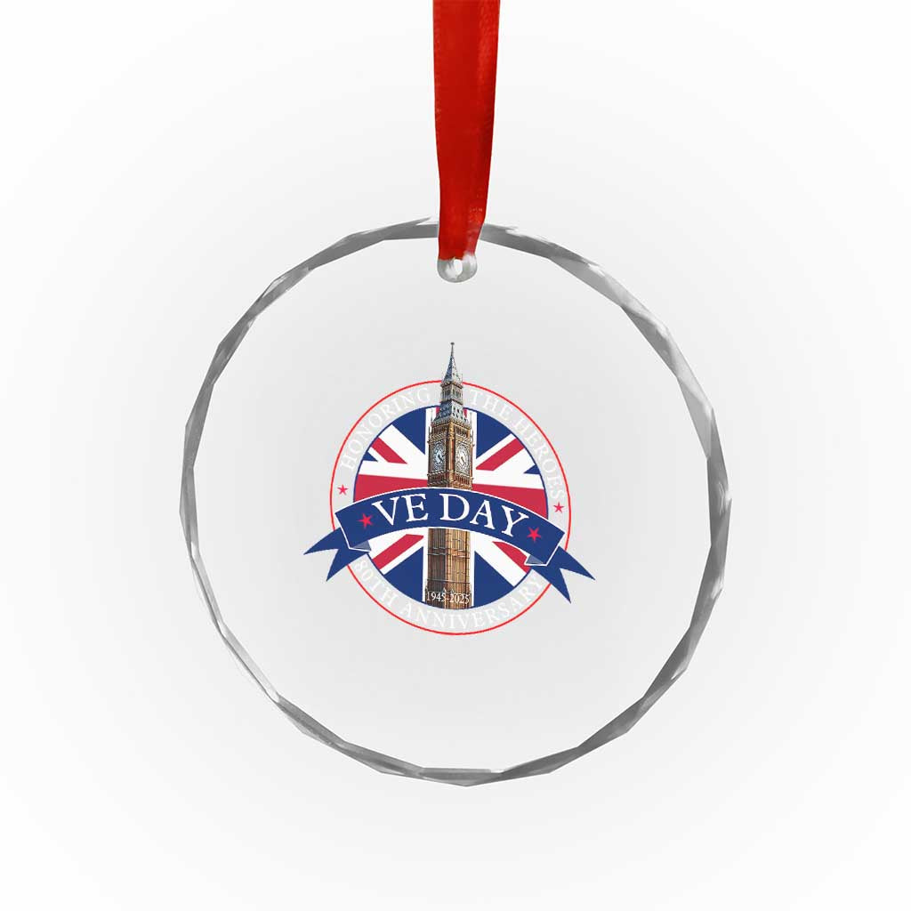 VE Day 80th Anniversary Crystal Glass Ornament WWII Remembrance 2025 Celebrations London TS02 Print Your Wear