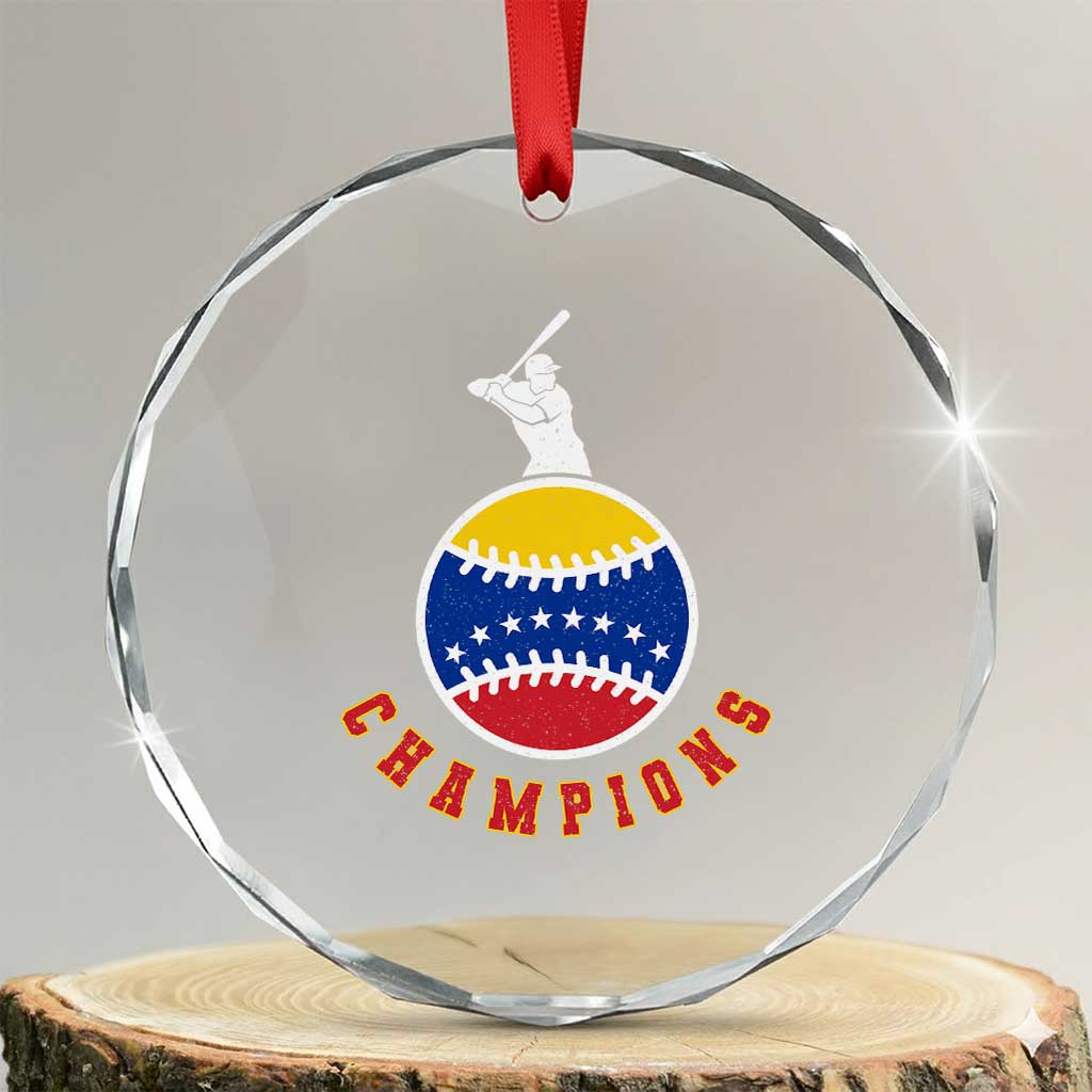 Venezuela 2026 Champions Crystal Glass Ornament Baseball Gift For Sport Lover TS12 Transparent Glass 3'' Circle Print Your Wear
