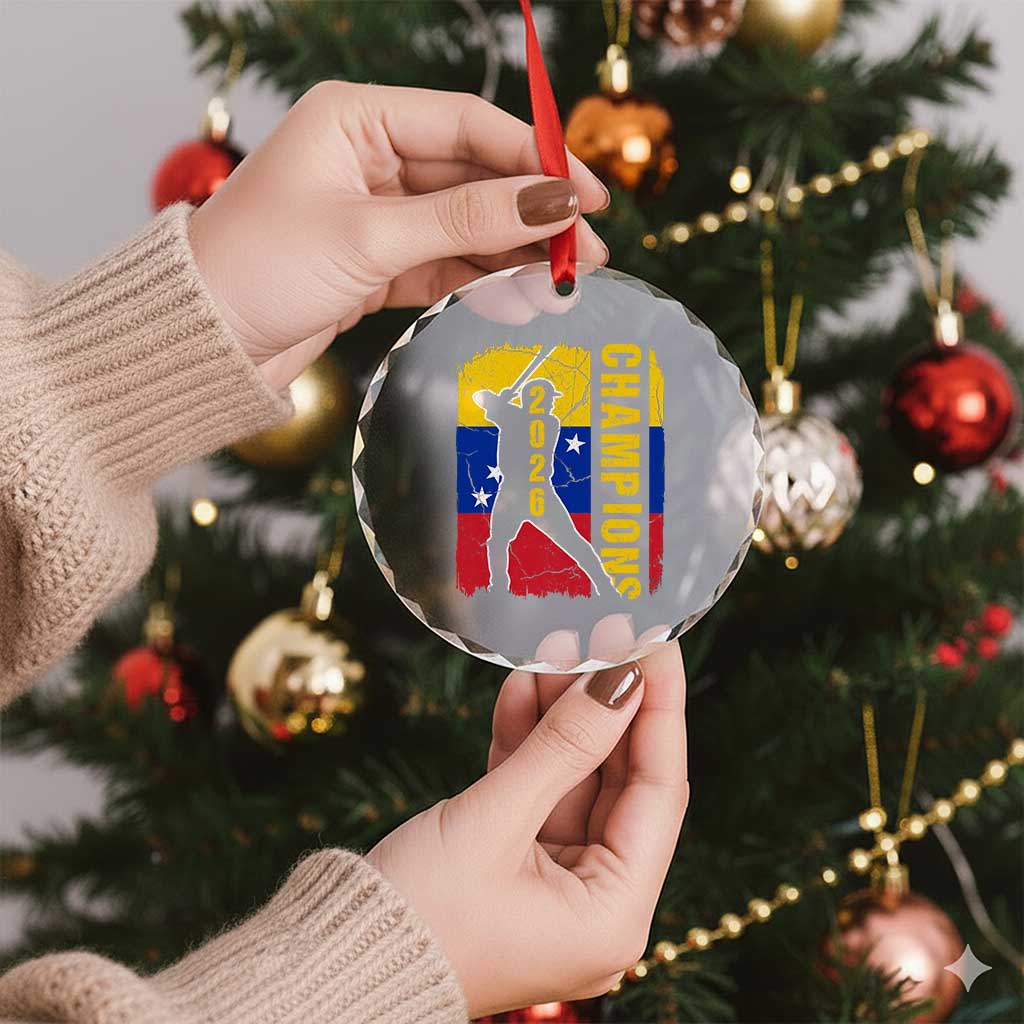 Venezuela 2026 Champions Crystal Glass Ornament Baseball Vinotinto Pride Gift TS12 Print Your Wear
