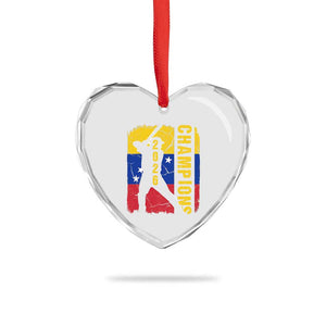 Venezuela 2026 Champions Heart Crystal Glass Ornament Baseball Vinotinto Pride Gift TS12 Print Your Wear
