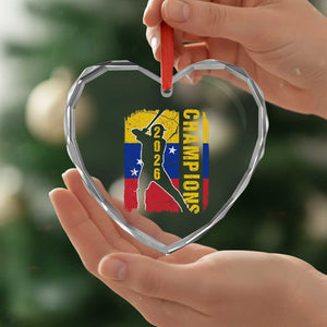 Venezuela 2026 Champions Heart Crystal Glass Ornament Baseball Vinotinto Pride Gift TS12 Print Your Wear