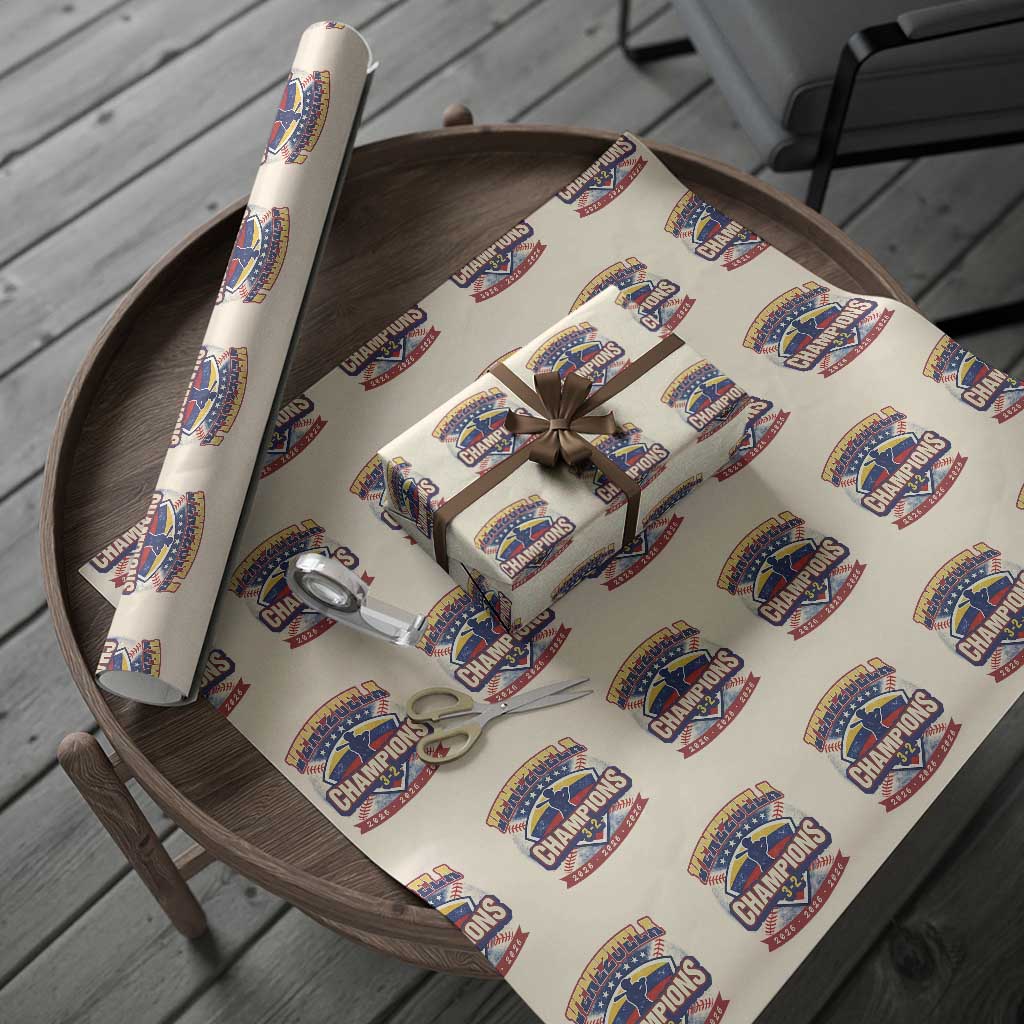 Venezuela 2026 Champions Wrapping Paper Roll Baseball Fan Pride TS12 Beige Print Your Wear