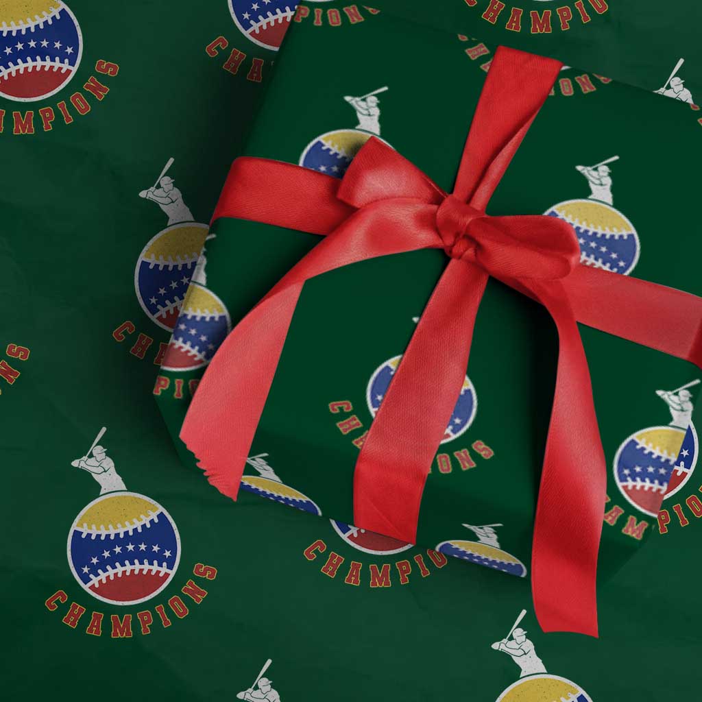 Venezuela 2026 Champions Wrapping Paper Roll Baseball Gift For Sport Lover TS12 Green Print Your Wear