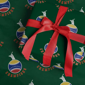 Venezuela 2026 Champions Wrapping Paper Roll Baseball Gift For Sport Lover TS12 Green Print Your Wear