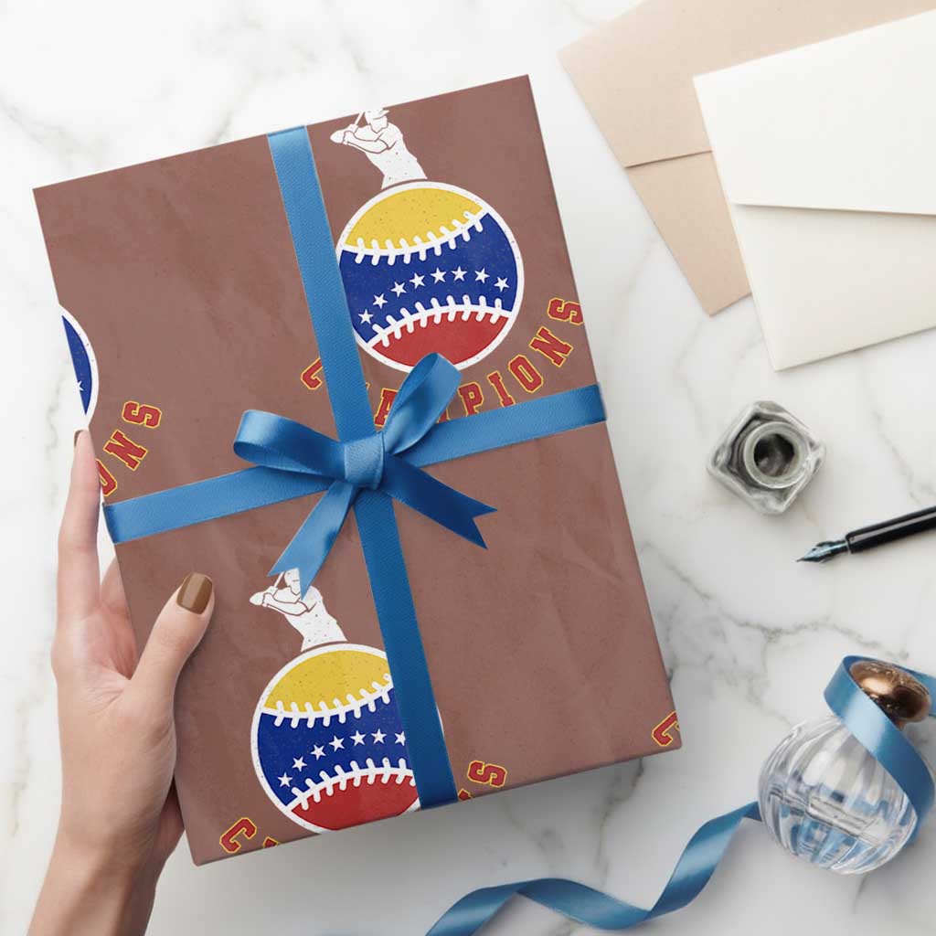 Venezuela 2026 Champions Wrapping Paper Roll Baseball Gift For Sport Lover TS12 Mocha Print Your Wear