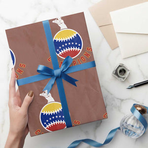Venezuela 2026 Champions Wrapping Paper Roll Baseball Gift For Sport Lover TS12 Mocha Print Your Wear
