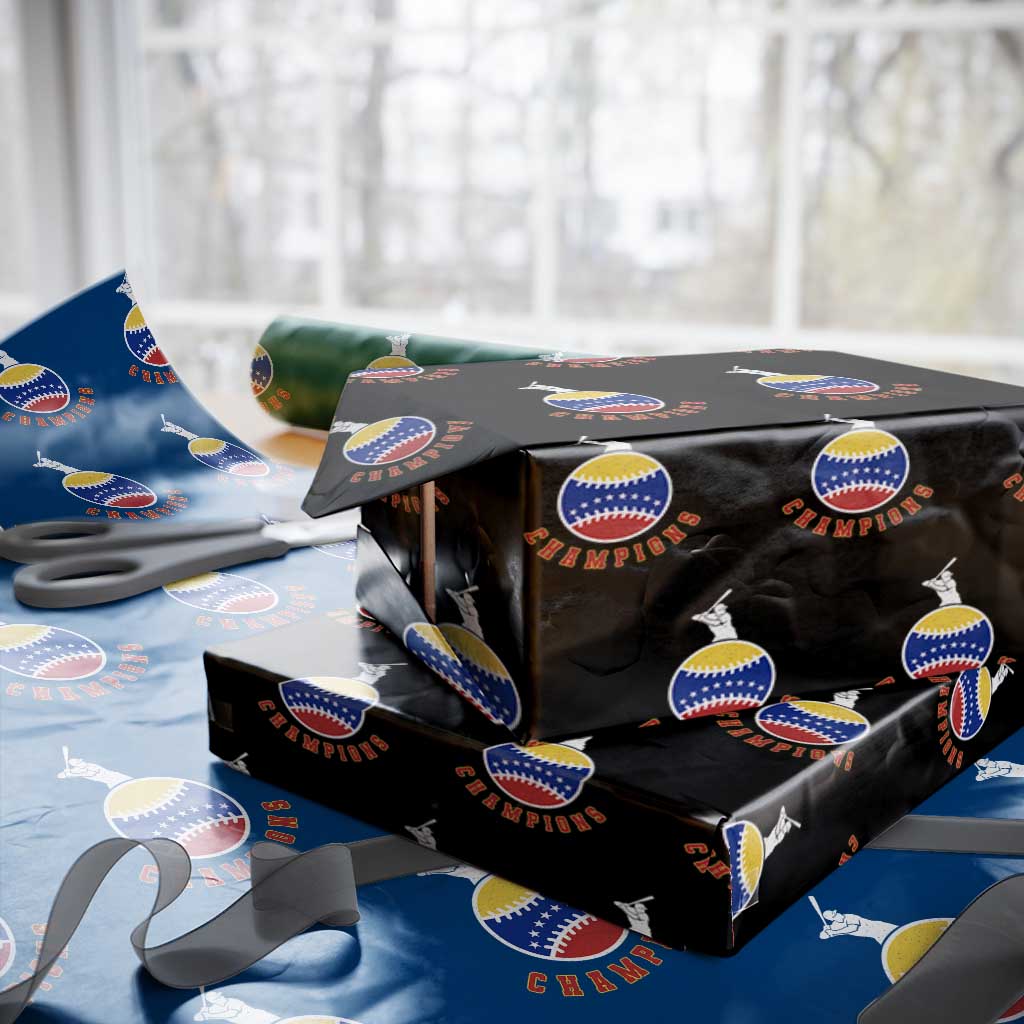 Venezuela 2026 Champions Wrapping Paper Roll Baseball Gift For Sport Lover TS12 Black Print Your Wear