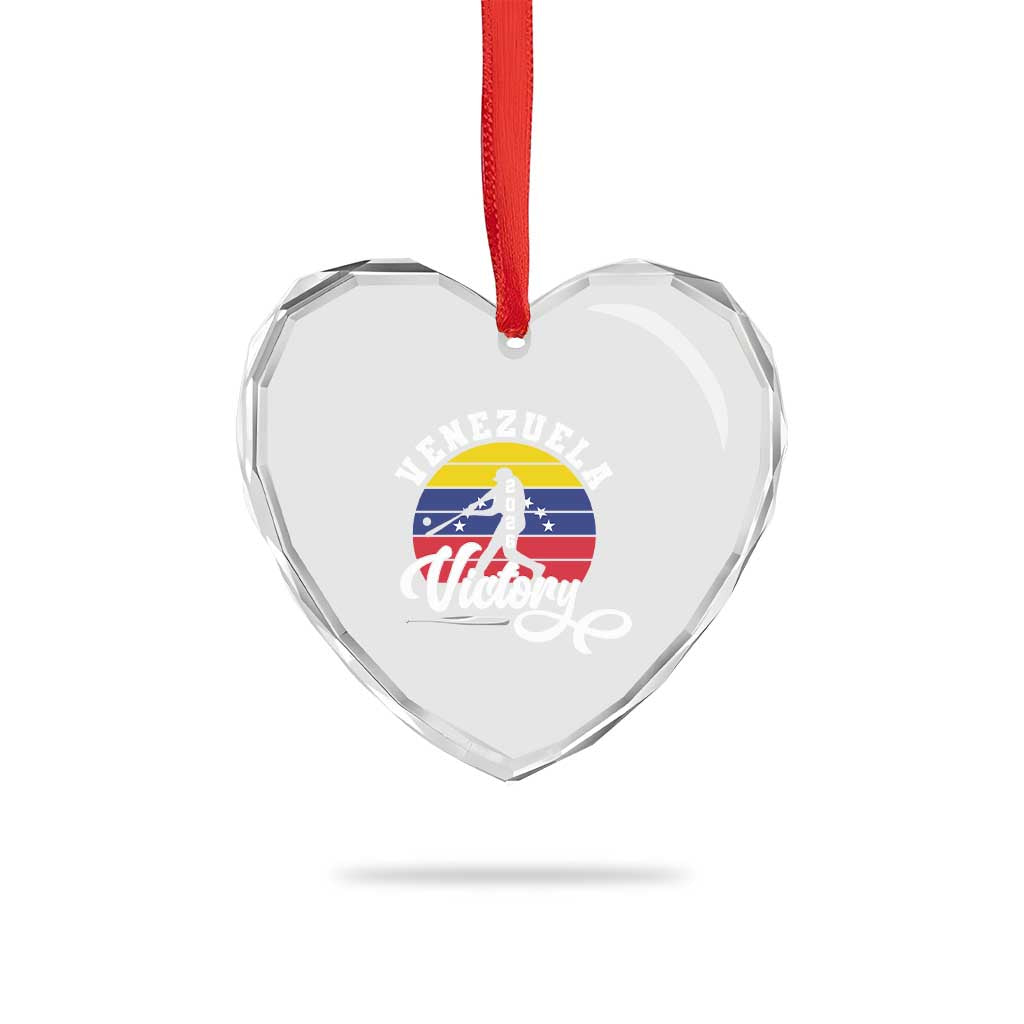 Venezuela 2026 Victory Baseball Heart Crystal Glass Ornament Retro Softball Player Gift TS12 Print Your Wear