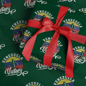 Venezuela 2026 Victory Baseball Wrapping Paper Roll Retro Softball Player Gift TS12 Green Print Your Wear