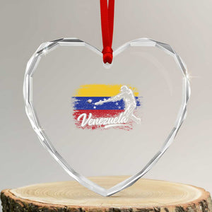 Venezuela Baseball Batter Venezuelan Sport Fan Heart Crystal Glass Ornament TS11 Transparent Glass 3'' Heart Print Your Wear