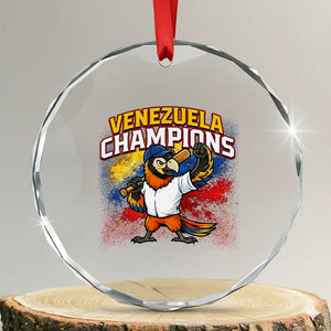 Venezuela Baseball Champions Crystal Glass Ornament Troupial Bird Patriotic Pride TS12 Transparent Glass 3'' Circle Print Your Wear