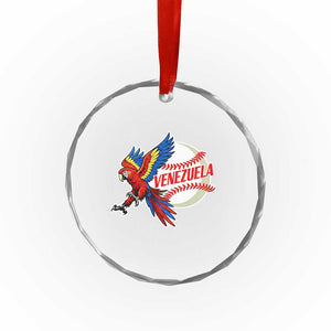 Venezuela Baseball Flying Scarlet Macaw and Ball Crystal Glass Ornament Ara Macao Guacamaya Venezuelan Pride TS02 Print Your Wear