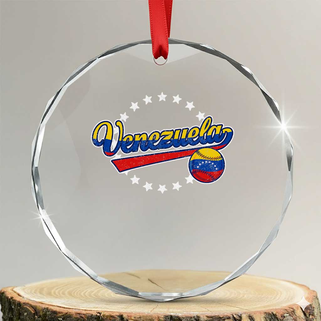 Venezuela Baseball Jersey Venezuelan Sport Fan Crystal Glass Ornament TS11 Transparent Glass 3'' Circle Print Your Wear
