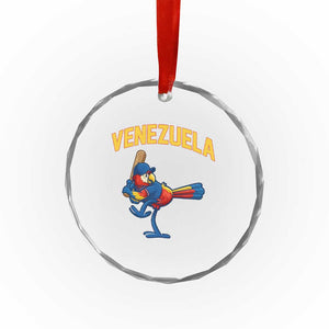 Venezuela Baseball Macaw Batter Crystal Glass Ornament Ara Macao Guacamaya Venezuelan Pride TS02 Print Your Wear