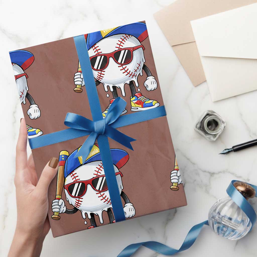 Venezuela Baseball Wrapping Paper Roll Venezuelan Pride Baseball Life Style Youth Drip Baseball Boys Kid TS10 Mocha Print Your Wear