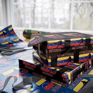 Venezuela Beisbol Flag Wrapping Paper Roll Venezuelan Baseball Pride Latino Sports Fans TS02 Black Print Your Wear