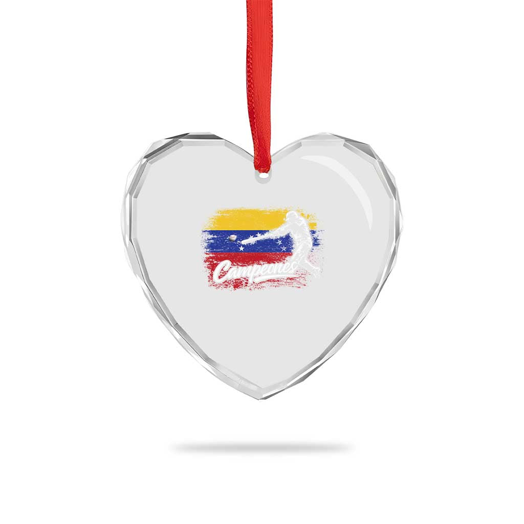 Venezuela Campeones Del Mundo Baseball Championship Heart Crystal Glass Ornament TS11 Print Your Wear