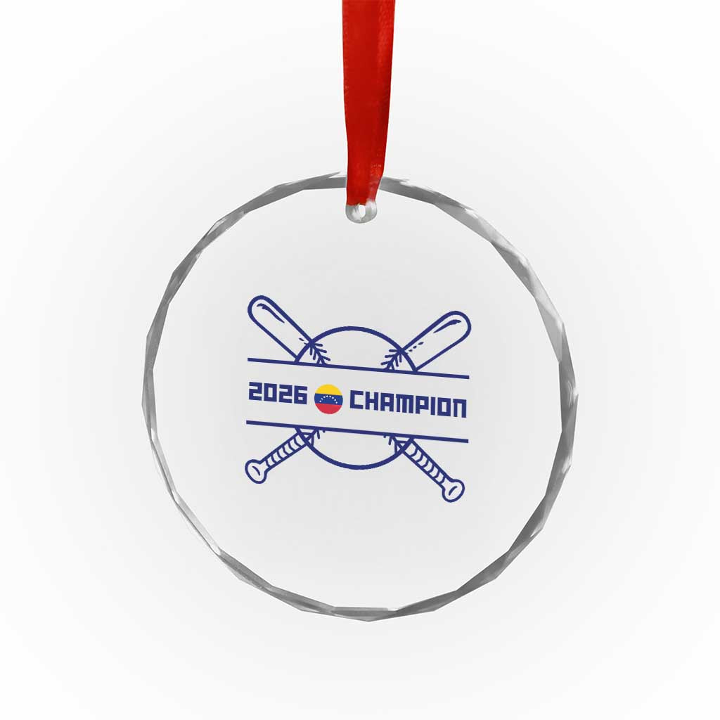 Venezuela Champions 2026 Crystal Glass Ornament Baseball Pride Gift TS12 Print Your Wear
