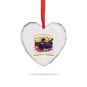 Venezuela Champions 2026 Heart Crystal Glass Ornament Beisbol Venezuelan Pride Flag Baseball Fans TS02 Print Your Wear