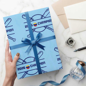 Venezuela Champions 2026 Wrapping Paper Roll Baseball Pride Gift TS12 Light Blue Print Your Wear