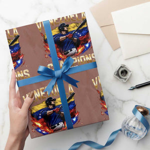 Venezuela Champions 2026 Wrapping Paper Roll Beisbol Venezuelan Pride Flag Baseball Fans TS02 Mocha Print Your Wear